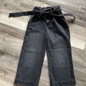 Kids Black Wide-Leg Pants